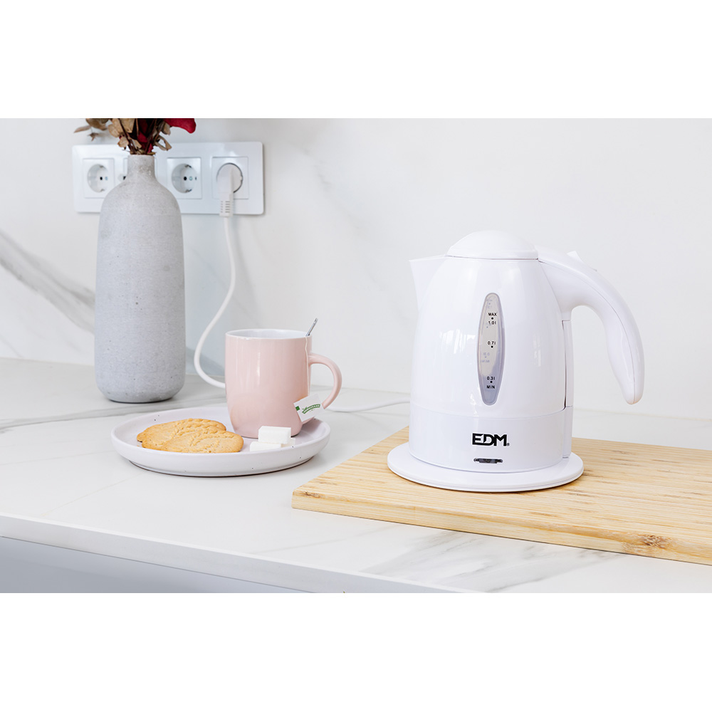 HERVIDOR DE AGUA ELECTRICO "KETTLE" 2200W 1L EDM - Imagen 3