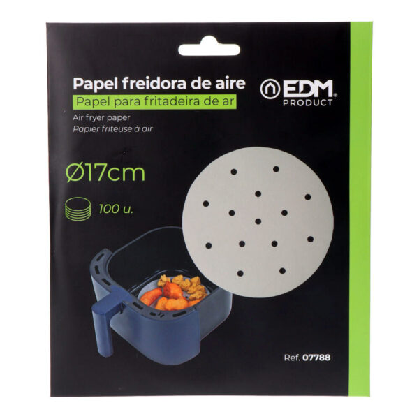 PAPEL FREIDORA DE AIRE Ø17cm PACK 100 UNI.  EDM