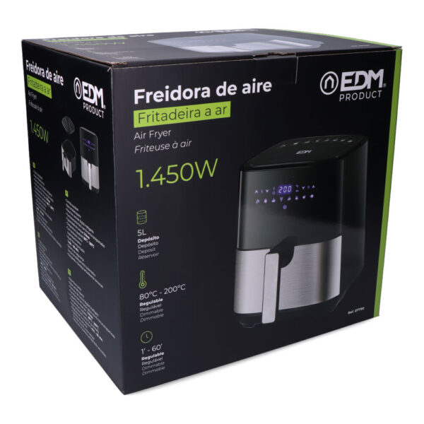 FREIDORA DE AIRE 5L CON PANTALLA LED EDM - Imagen 4