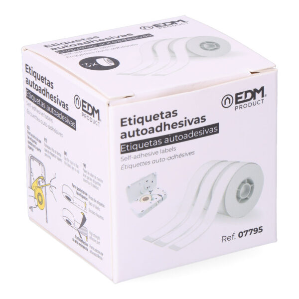 SET 3 RECAMBIOS PAPEL BLANCO CONTINUO PARA 07796 EDM - Imagen 3