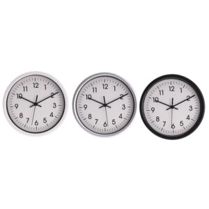 RELOJ DE PARED REDONDO FONDO BLANCO Ø20x4cm COLORES / MODELOS SURTIDOS