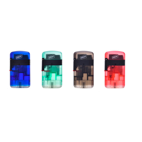 ENCENDEDOR STORM DOBLE LLAMA TRANSPARENTE COLORES SURTIDOS