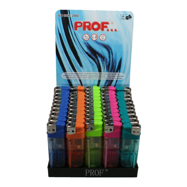 ENCENDEDOR COLORES SURTIDOS TRANSPARENTE  RECARGABLE E 8x2,5x1cm EURO/U - Imagen 2