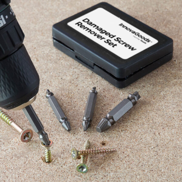 PACK 4 BROCAS PARA EXTRAER TORNILLOS DAÑADOS INNOVAGOODS - Imagen 4