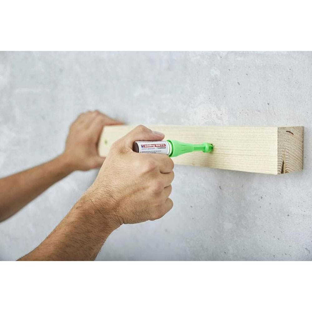 MARCADOR EN SPRAY PINTURA FLUORESCENTE A LA TIZA VERDE PARA AGUJEROS PERFORADOS EDDING