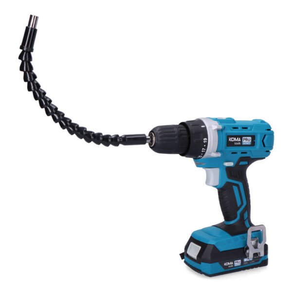 KIT MALETIN TALADRO ATORNILLADOR CON 40 ACCESORIOS 20V CON BATERÍA Y CARGADOR KOMA TOOLS - Imagen 2