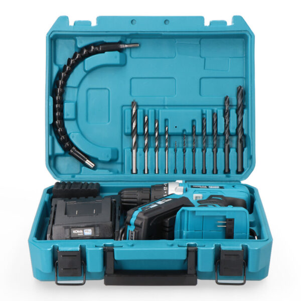 KIT MALETIN TALADRO ATORNILLADOR CON 40 ACCESORIOS 20V CON BATERÍA Y CARGADOR KOMA TOOLS - Imagen 3