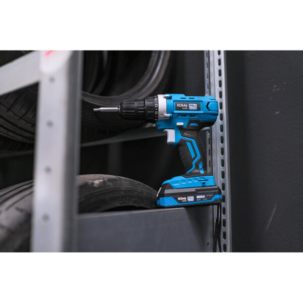 KIT MALETIN TALADRO ATORNILLADOR CON 70 ACCESORIOS 20V CON BATERÍA Y CARGADOR KOMA TOOLS - Imagen 6