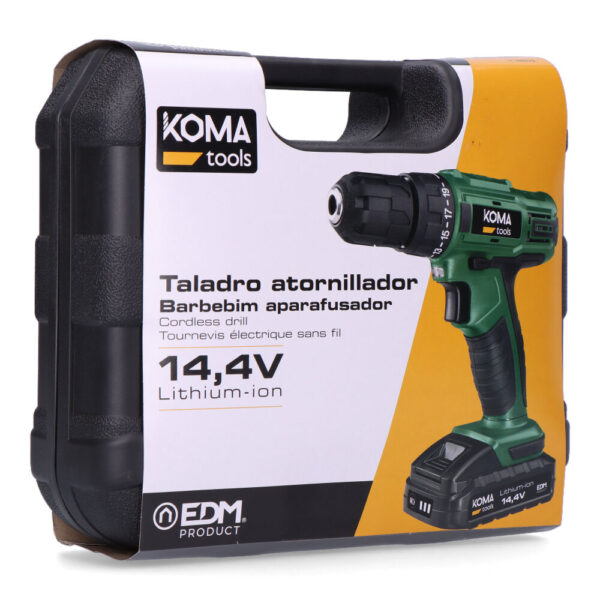 MALETIN CON TALADRO ATORNILLADOR A BATERIA 14.4 1.500mAh KOMA TOOLS - Imagen 4