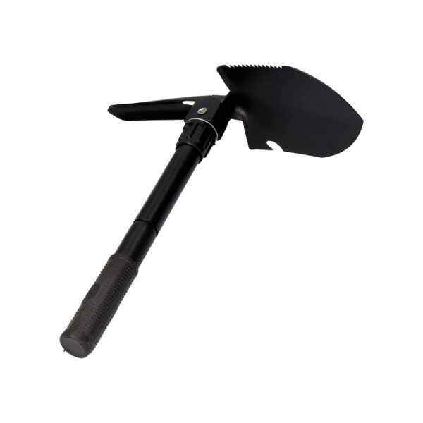 MINI PALA PLEGABLE MULTIFUNCIONAL DE ACERO COLOR NEGRO 9,5x41,5cm - Imagen 3