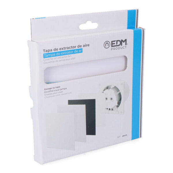 TAPA 175 x 175 mm COLOR BLANCO BRILLANTE PARA EXTRACTOR 08413 Ø10cm EDM - Imagen 2