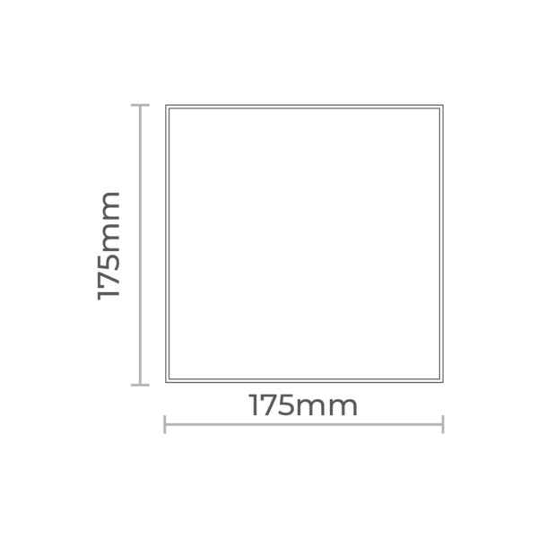 TAPA 175x175 mm CRISTAL BLANCO MATE PARA EXTRACTOR 08413 Ø10cm  EDM - Imagen 3