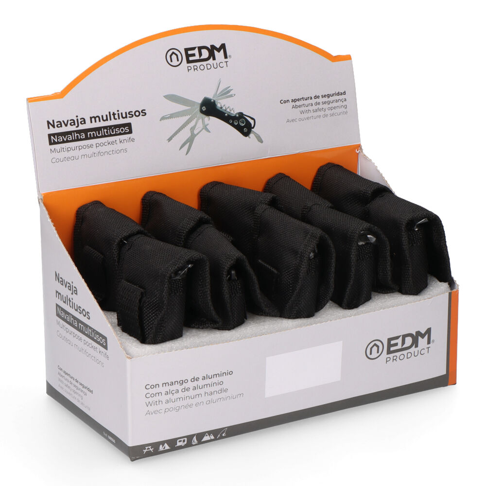 MULTIHERRAMIENTA CON MOSQUETÓN MODELO NEGRO, SERIE KILIMANJARO. EDM - Imagen 3