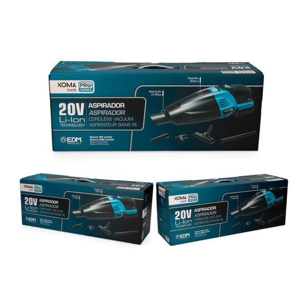 ASPIRADORA 20V (SIN BATERÍA NI CARGADOR) 45,5x13,5cm KOMA TOOLS - Imagen 3
