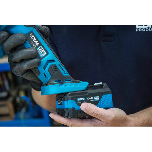 KIT MALETIN AMOLADORA 20V CON 1 BATERIA 4.0A Y CARGADOR 08772. 28,9x23,9cm KOMA TOOLS - Imagen 7