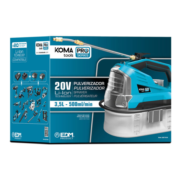 SULFATADORA/PULVERIZADOR 20V (SIN BATERÍA NI CARGADOR) KOMA TOOLS EDM