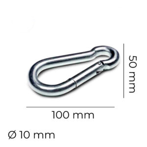 MOSQUETON BOMBERO ZINCADO Ø10mm x 10cm EDM