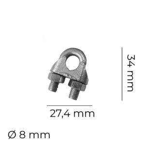 SUJETACABLES 8mm 5/16" EDM