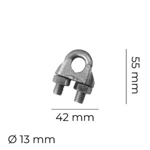 SUJETACABLES 13mm 1/2" EDM