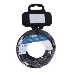 CABLE CORDÓN TUBULAR 2x0.75mm NEGRO 5m