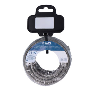 CABLE CORDÓN TUBULAR 2x0,75mm GRIS OSCURO 5m