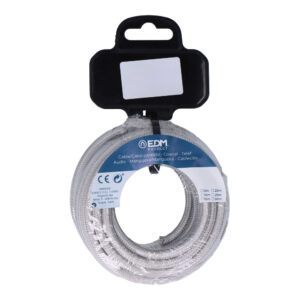 CABLE CORDÓN TUBULAR 2x0,75mm PLATA 5m