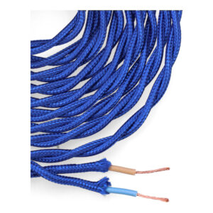 CABLE TEXTIL TRENZADO 2x0,75mm AZUL 5m