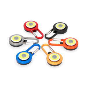 MOSQUETON CON LINTERNA LED COLORES SURTIDOS