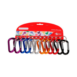 MOSQUETON 75x40mm CON ANILLA 25mm COLORES SURTIDOS SILCA