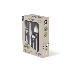 SET 24 unid. CUBERTERIA DE ACERO INOXIDABLE RECICLADO MATE ROOT SG7770 SAN IGNACIO