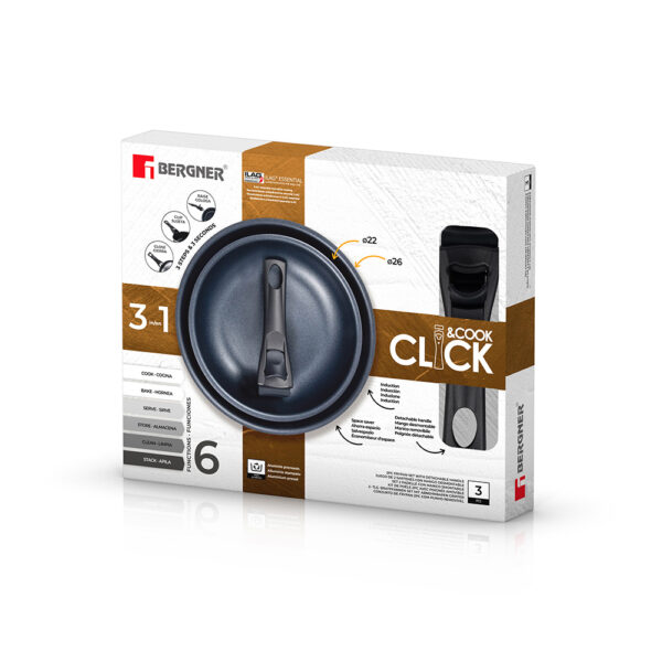 SET 2 SARTENES (Ø20+Ø26cm) CLICK & COOK BERGNER - Imagen 4