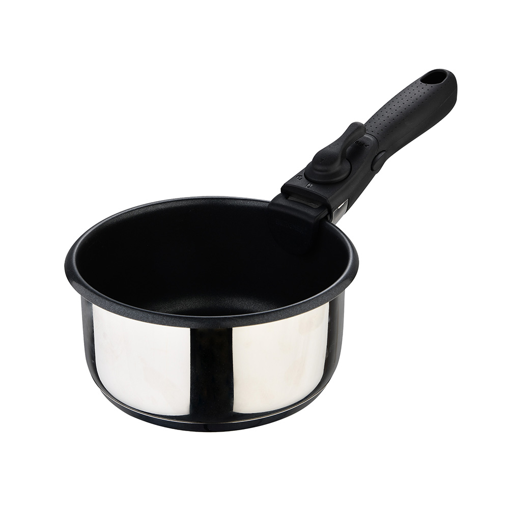 SET 3 CAZOS (Ø16x8cm/Ø18x9cm/Ø20x10cm) ACERO INOXIDABLE CLICK & COOK BERGNER