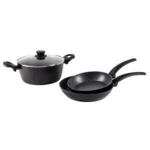 BATERIA DE COCINA 3 PIEZAS ALUMINIO FORJADO INDUCCIÓN TORMES SAN IGNACIO