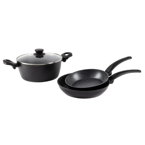 BATERIA DE COCINA 3 PIEZAS ALUMINIO FORJADO INDUCCIÓN TORMES SAN IGNACIO