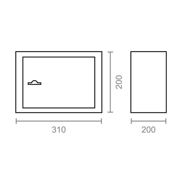 CAJA FUERTE DE LLAVE 310x200x200mm CFC5 NE 13387 MICEL - Imagen 2