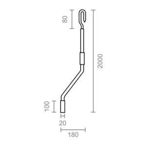 MANIVELA TOLDO ALTO TLD06 2000mm 10447 MICEL