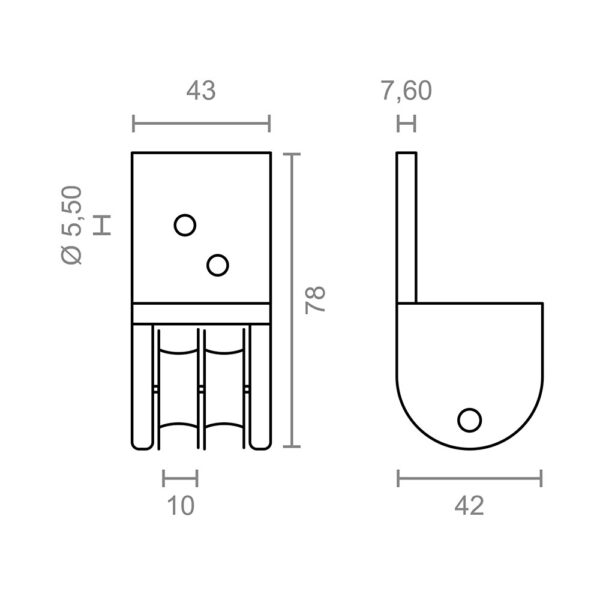 POLEA FRONTAL PERGOLA TLD19 92579 MICEL - Imagen 2