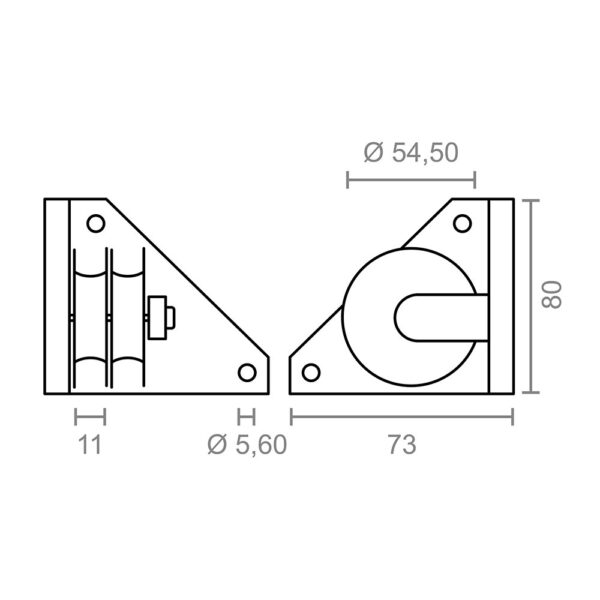 POLEA LATERAL PERGOLA TLD20 92581 MICEL - Imagen 2