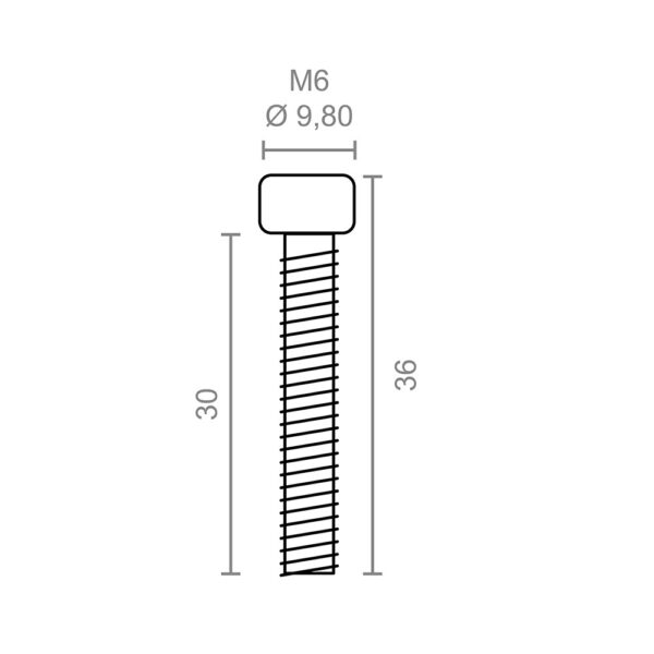 SET DE 3 TORNILLOS MAQUINA ENROLLAR TOLDO TLD27 6x30mm 92597 MICEL - Imagen 2