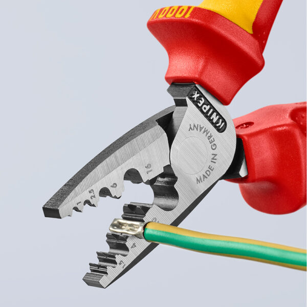 ALICATES PARA ENTALLAR PUNTERAS 180x56x28mm 9778180 KNIPEX - Imagen 2