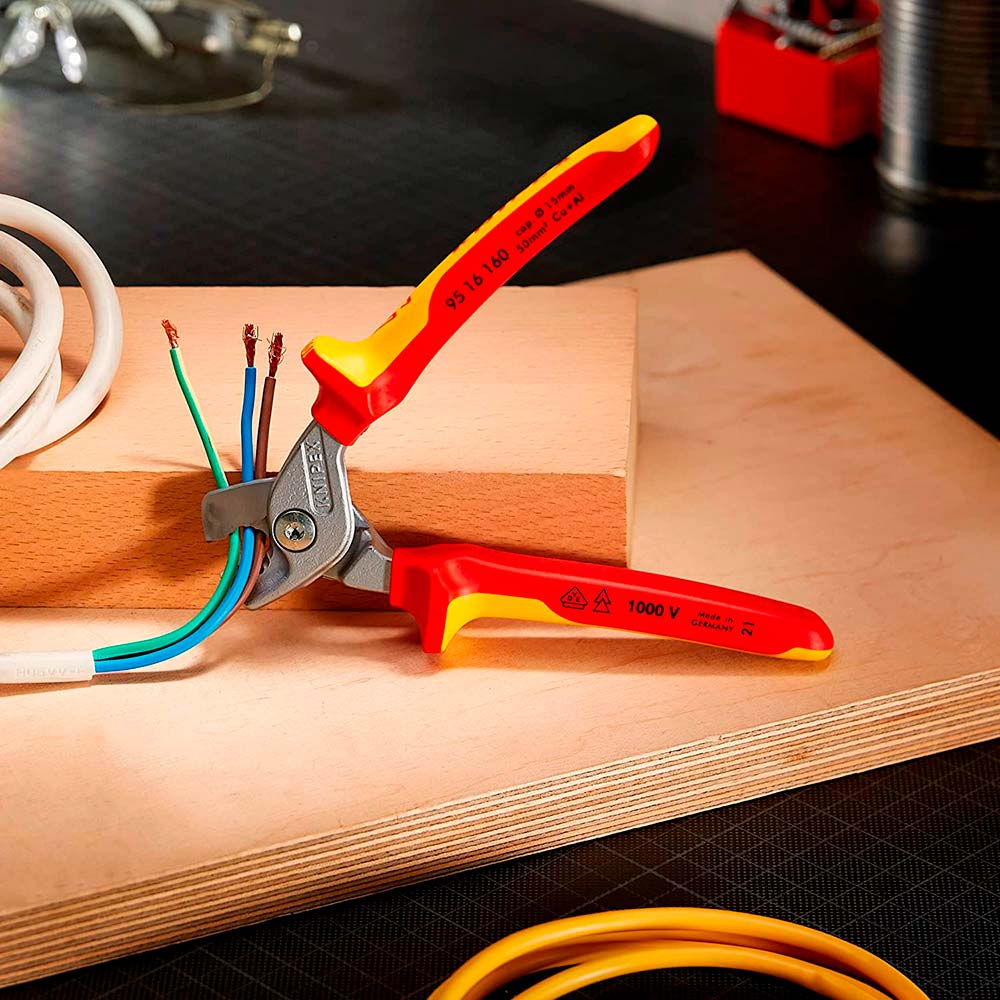 TIJERAS PARA CABLES 160x60x28mm 9516160SB KNIPEX - Imagen 3