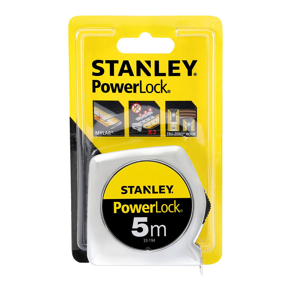 FLEXÓMETRO POWERLOCK CLASSIC 5m x 19mm 0-33-194 STANLEY