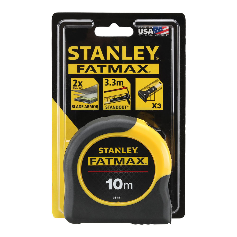 FLEXÓMETRO 10m x 32mm BLADE ARMOR 0-33-811 STANLEY