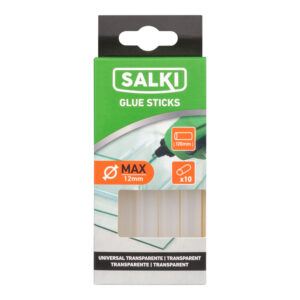 BARRAS DE COLA PARA USO UNIVERSAL Ø12x120mm TRANSPARENTE 20430356 BLISTER 10 unid. SALKI