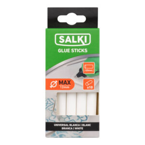 BARRAS DE COLA PARA USO UNIVERSAL Ø12x120mm BLANCA 20431106 BLISTER 10 unid. SALKI