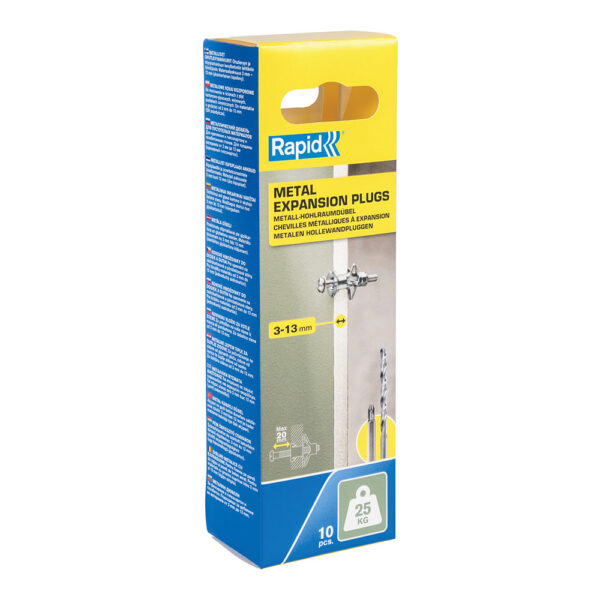 BLISTER 10 UNIDADES TACO DE EXPANSIÓN METÁLICO Ø8X32 TORNILLO M4X40 5001546 RAPID - Imagen 2