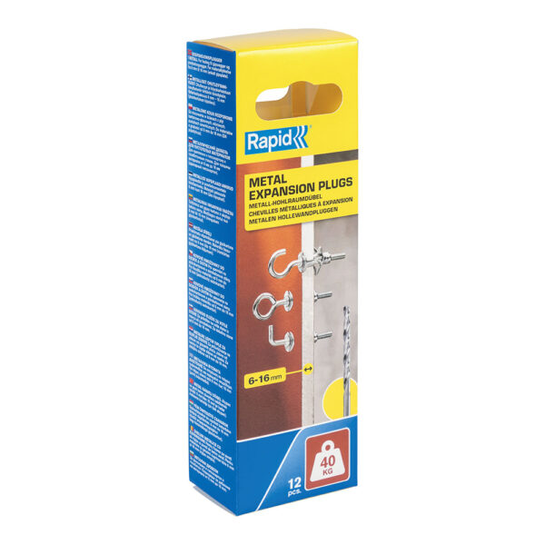 BLISTER 12 UNIDADES TACO DE EXPANSIÓN METÁLICO Ø11X37 TORNILLO Ø5 5001557 RAPID - Imagen 2
