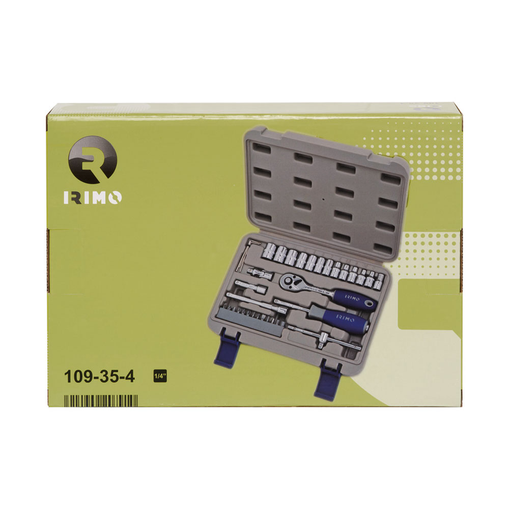 JUEGO CARRACA 1/4", VASOS Y PUNTAS, 35 PIEZAS 109-35-4