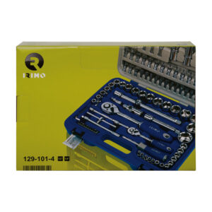 JUEGO CARRACA 1/2" 1/4", VASOS HEXAGONALES, 101 PIEZAS 129-101-4