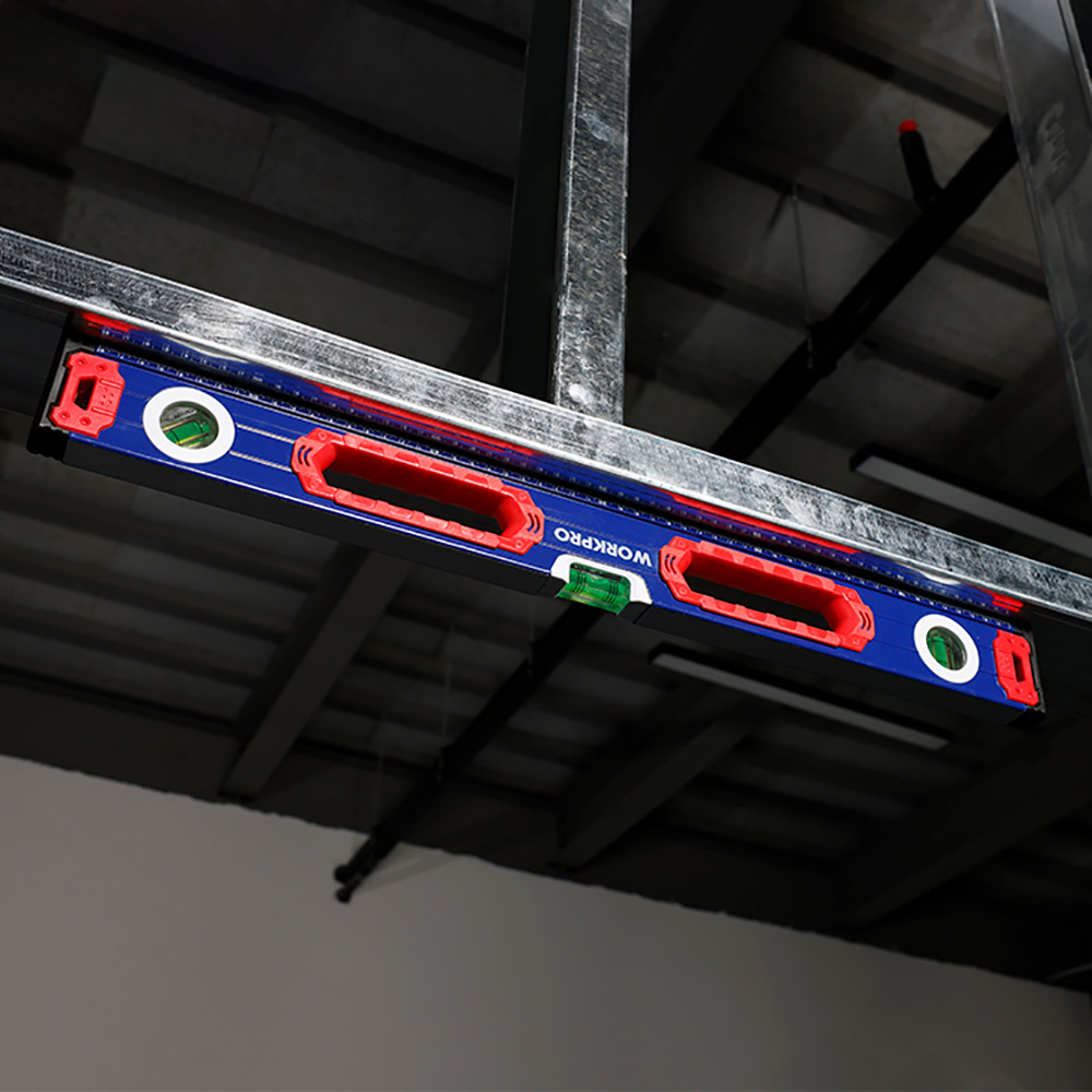 NIVEL DE BURBUJA C/BASE MÁGNETICA 60cm. WORKPRO - Imagen 4